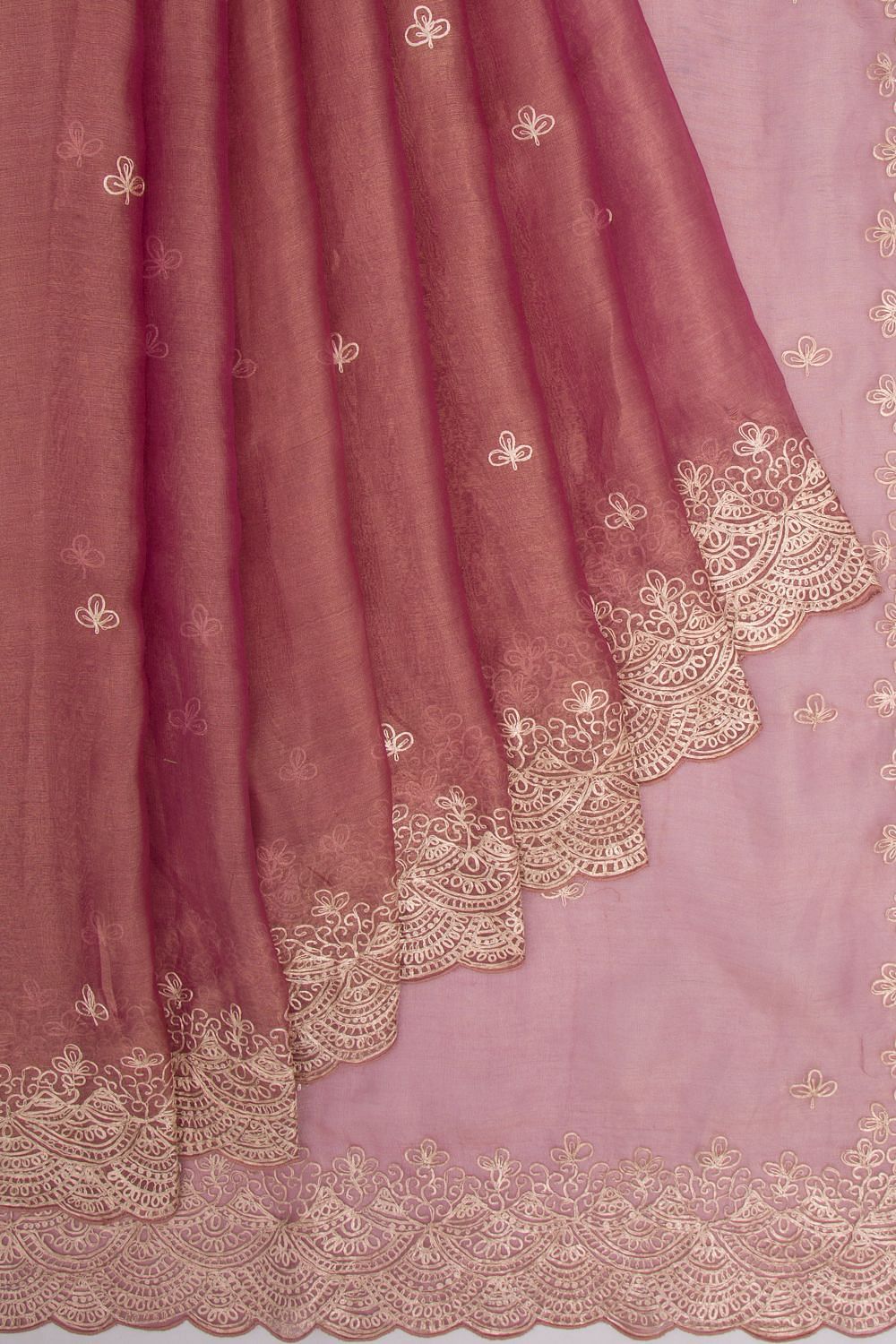 Dark onion purple block print silk ajrakh saree – GoCoop