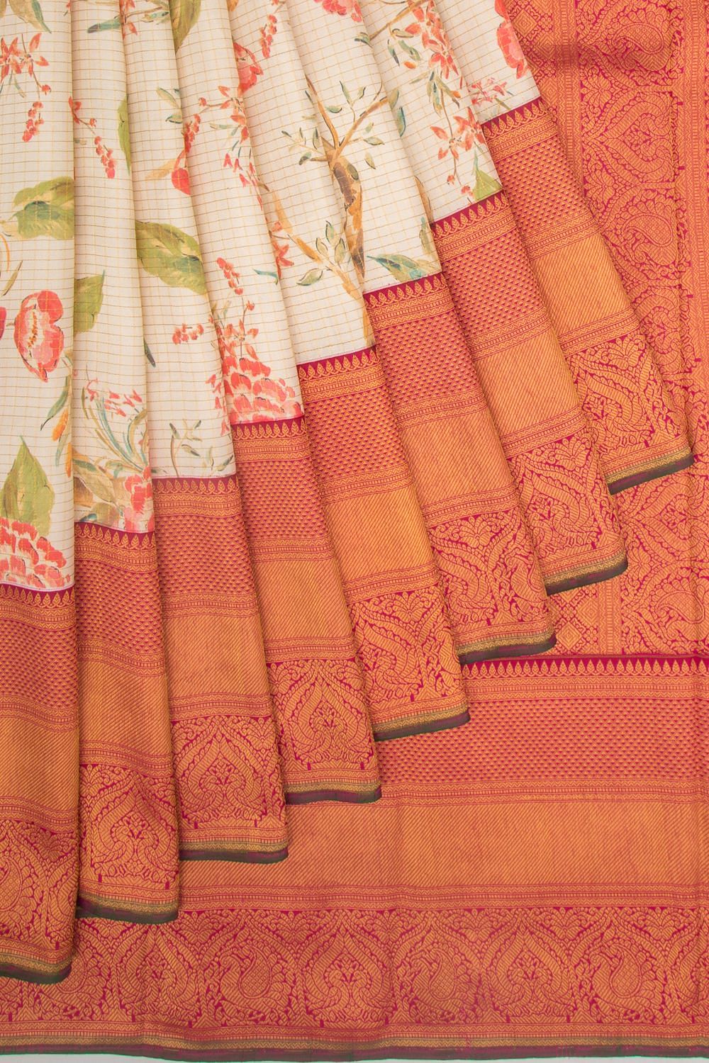 Party Wear Printed Soft Cotton Silk Saree, 6.3 m (with blouse piece)