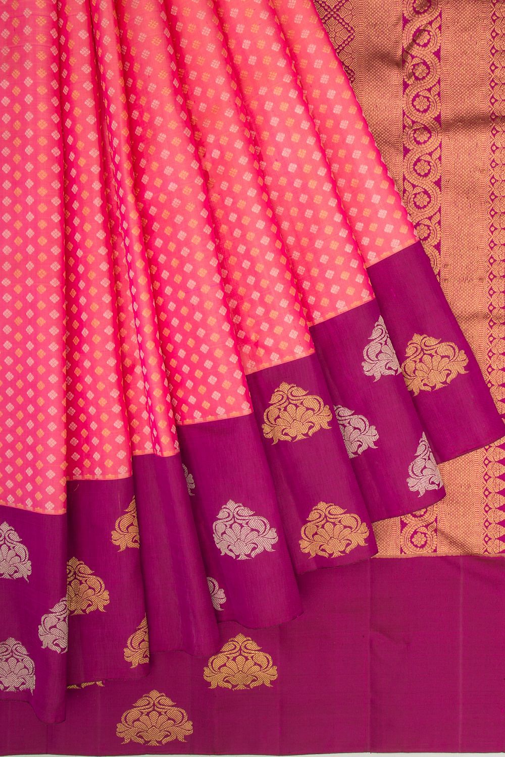 Taranga Kanchi Silk Brocade Pink Saree | Kankatala