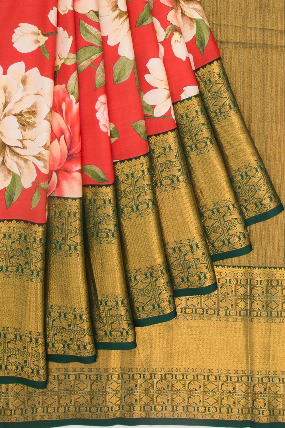 Stunning KUBERA PATTU Sarees with Allover Flower Digital Print