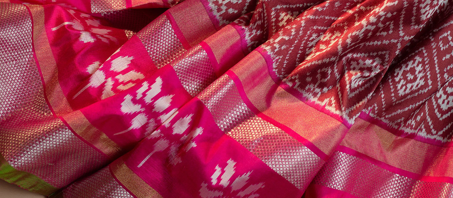 Buy Pochampally Ikkat Pattu sarees online from Kankatala in cotton & silk |  Kankatala